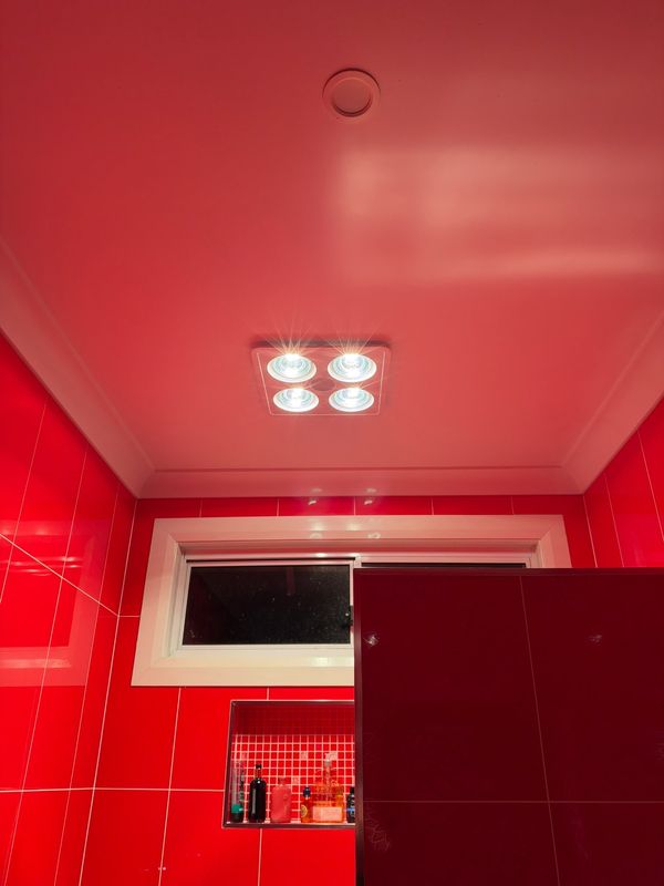 Old IXL bathroom unit replaced with a new 3-in-1 heat lamp, exhaust fan and light, Woodlawn, NSW